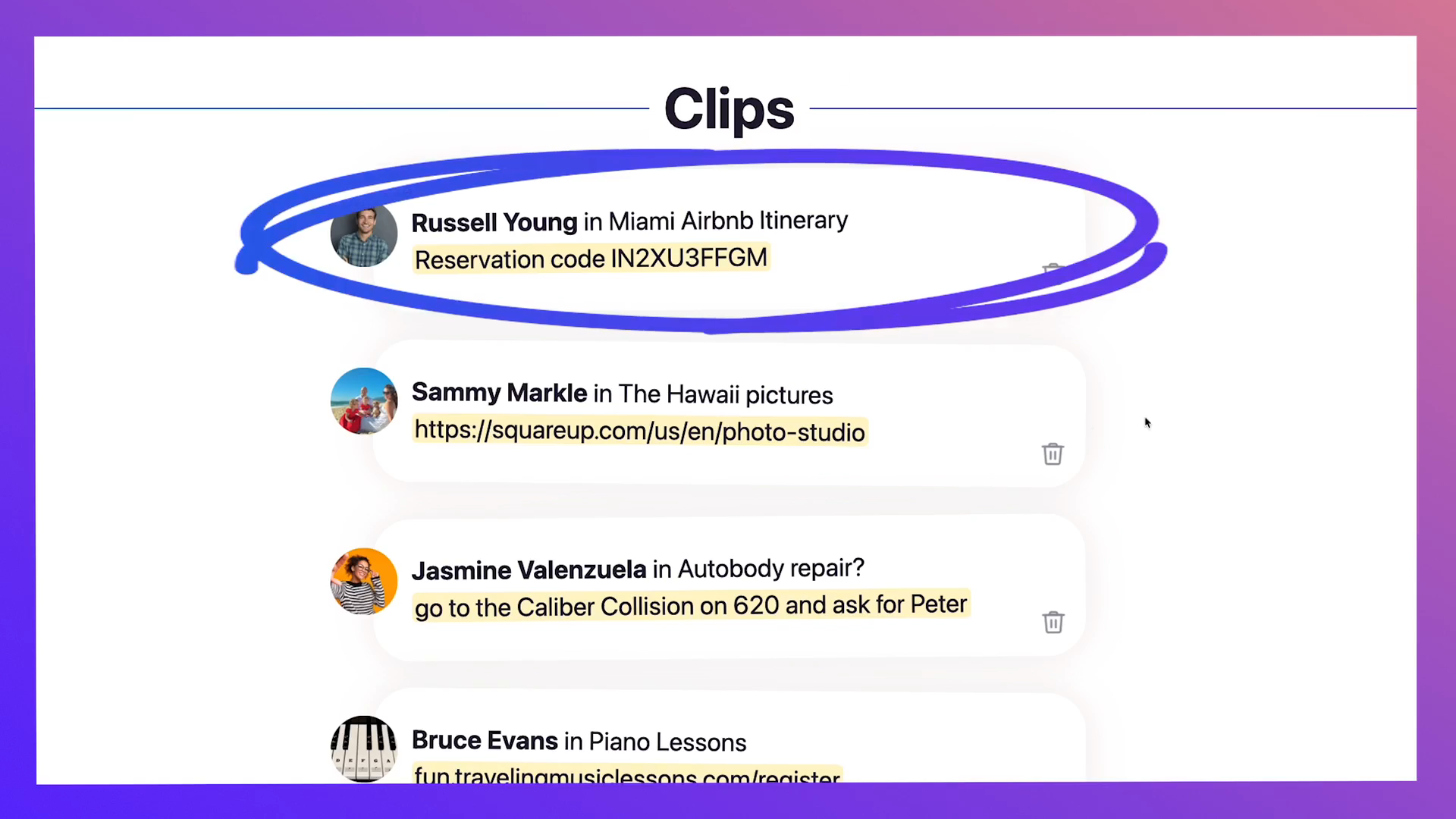 The Clips library