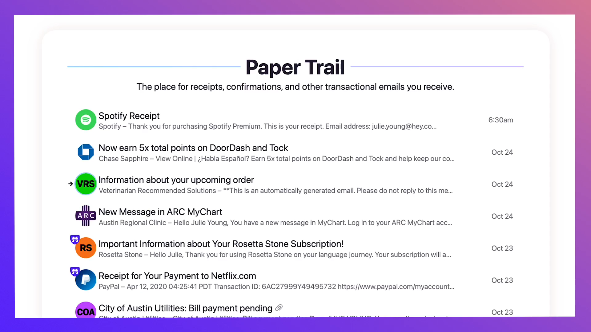 The Paper Trail
