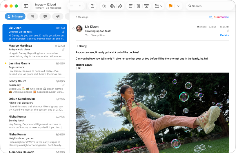 Apple Mail categories on macOS