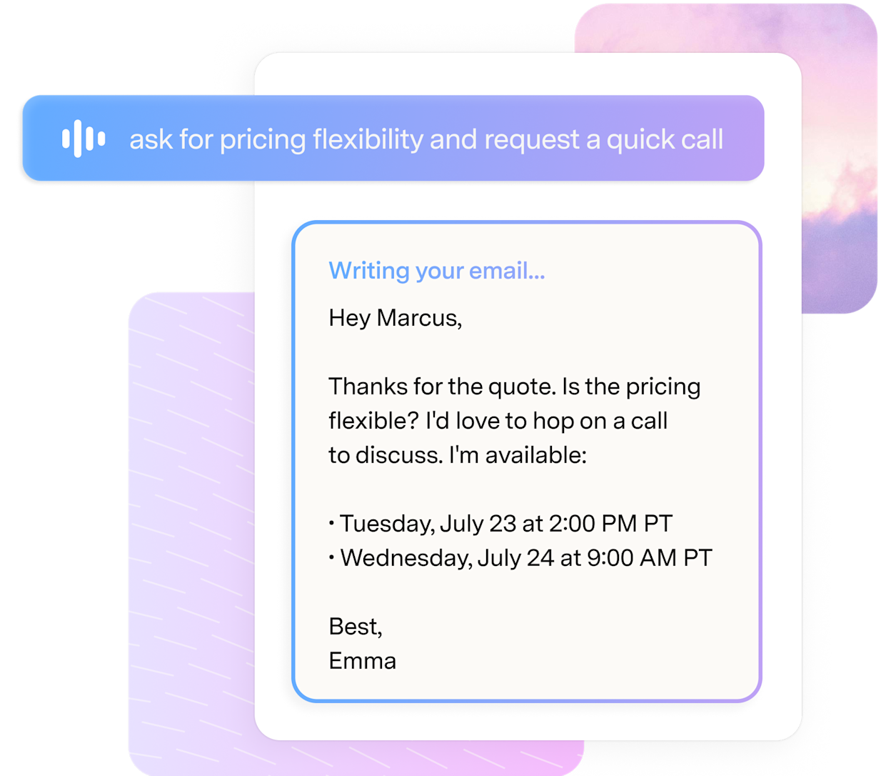 Write with Voice on mobile